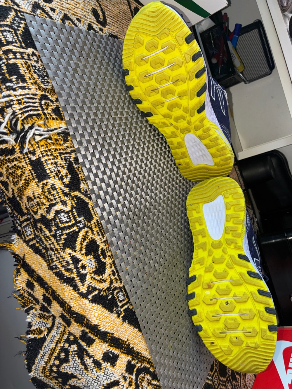 New Balance Navy and Yellow Women's Trail Sneakers - Picture 4 of 6